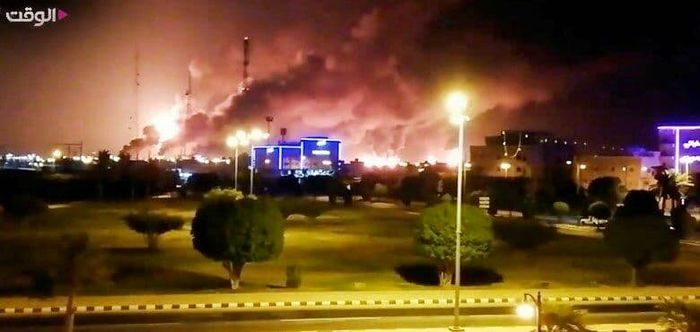 اولین تصویر از حمله شدید موشکی به آرامکو عربستان